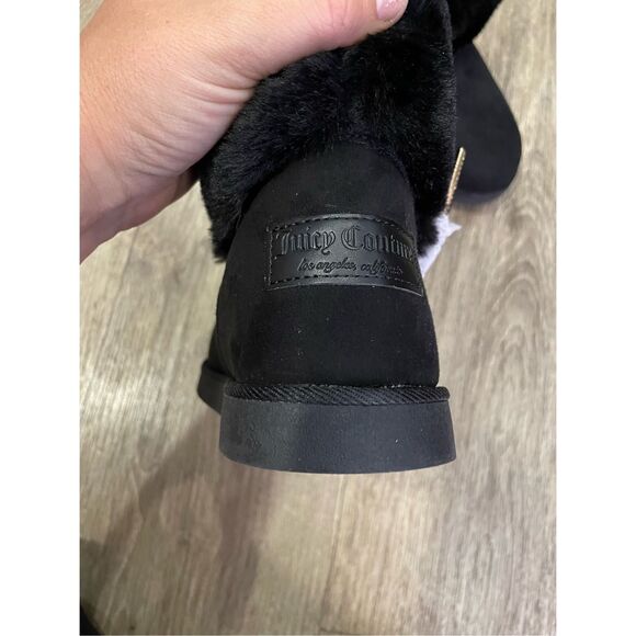 Juicy Couture Klaire Slip On Boots Black Buckle Women’s 8 New - Picture 7 of 12